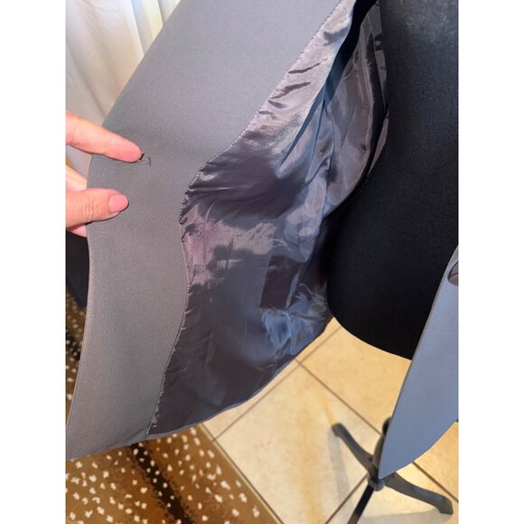 Kasper Oversized Structured Gray Blazer Jacket Plus Sz 16 Officewear Business - Picture 12 of 12